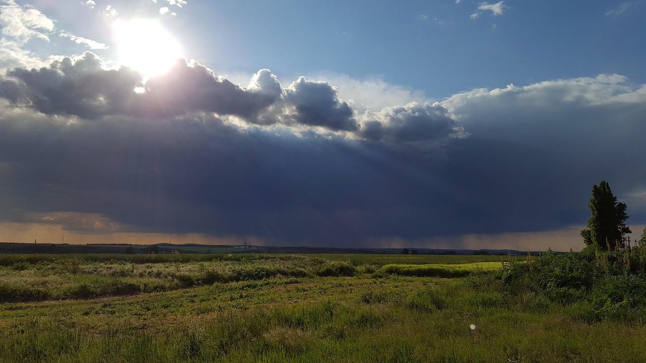 storm landscape field free photo