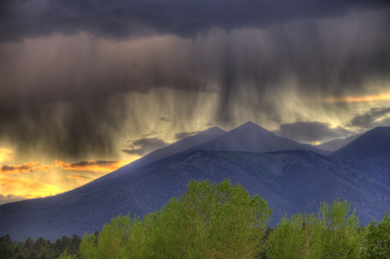 storm clouds mountains free photo