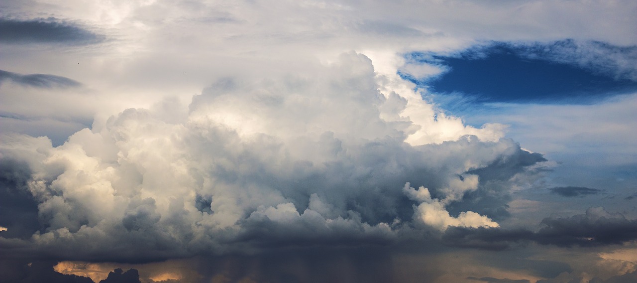 storm clouds sunset free photo