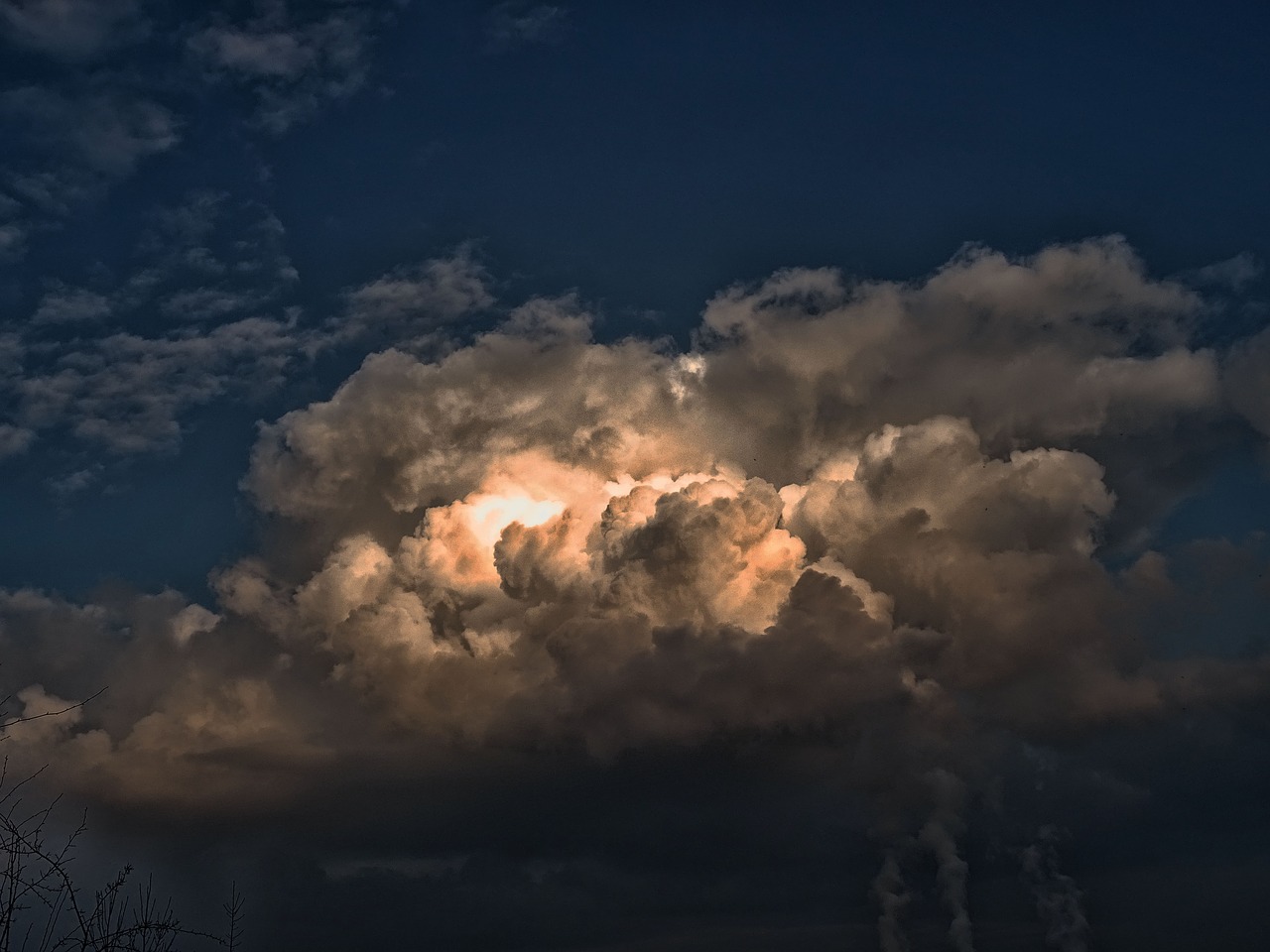 storm cloudy sky clouds free photo