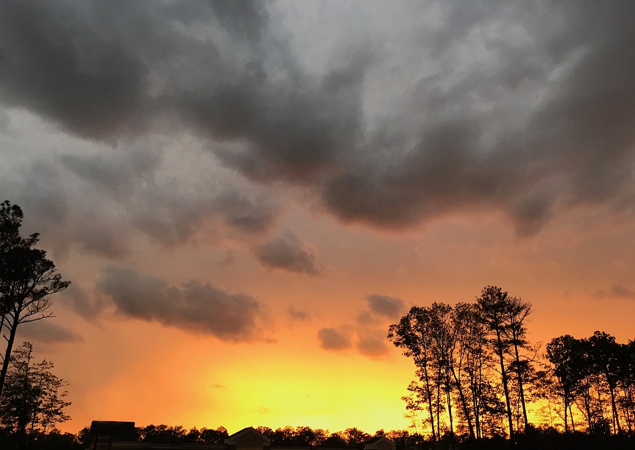 storm  sunset  sky free photo