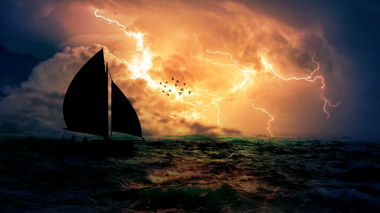 storm  sailing  sail free photo