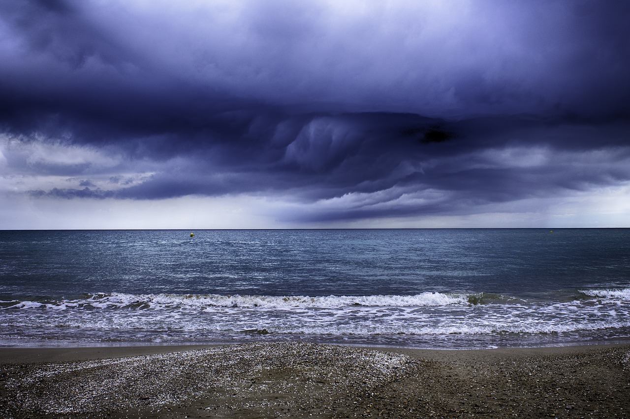 storm  sea  beach free photo