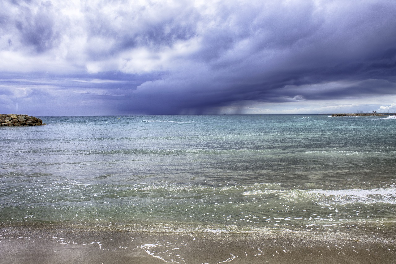 storm  sea  beach free photo