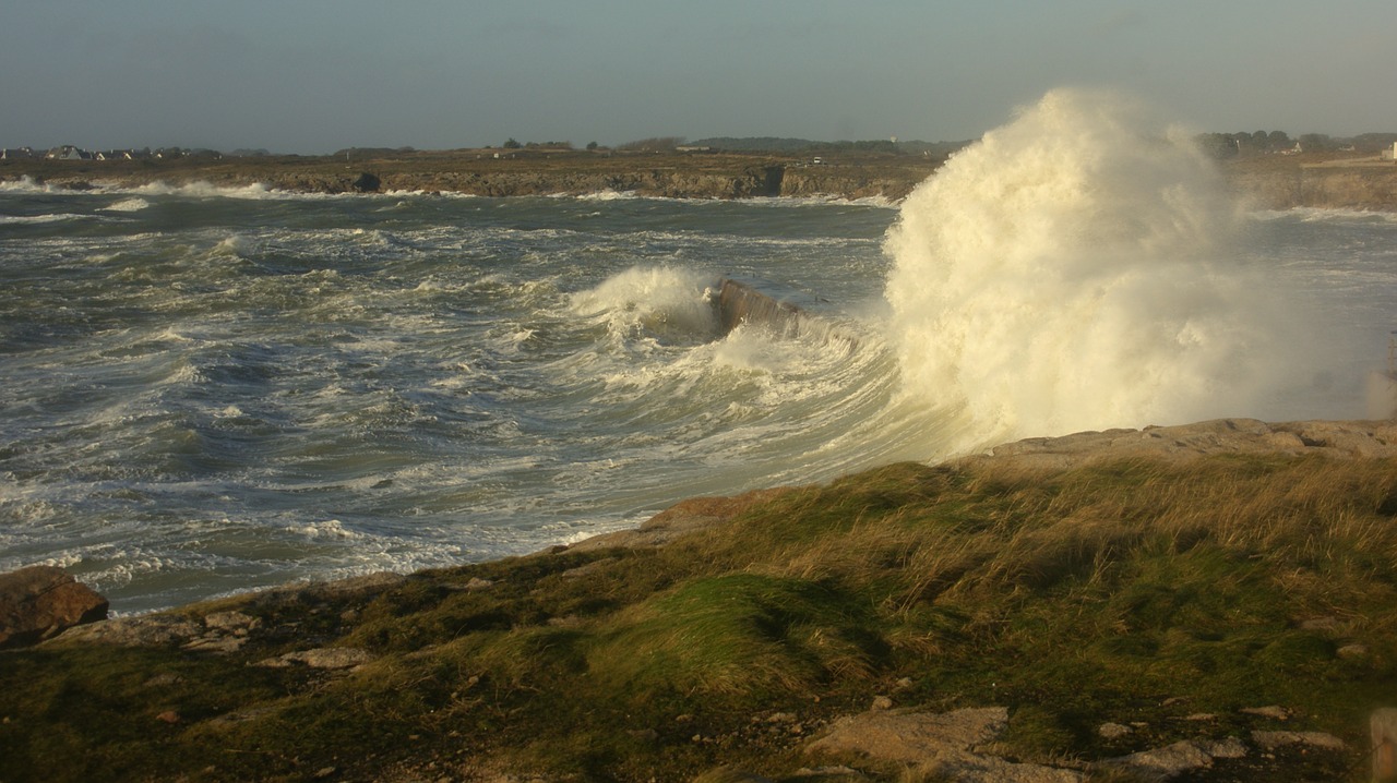 storm brittany sea free photo