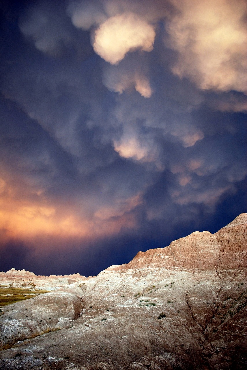 storm clouds hills cloudburst free photo