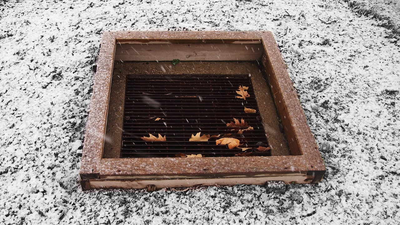 storm drain drain snow free photo