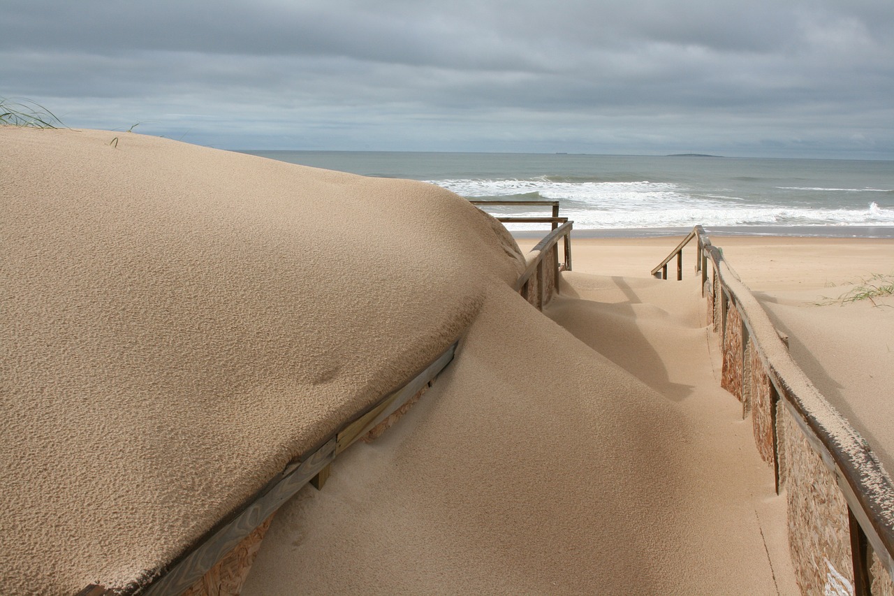 stormy sand path free photo