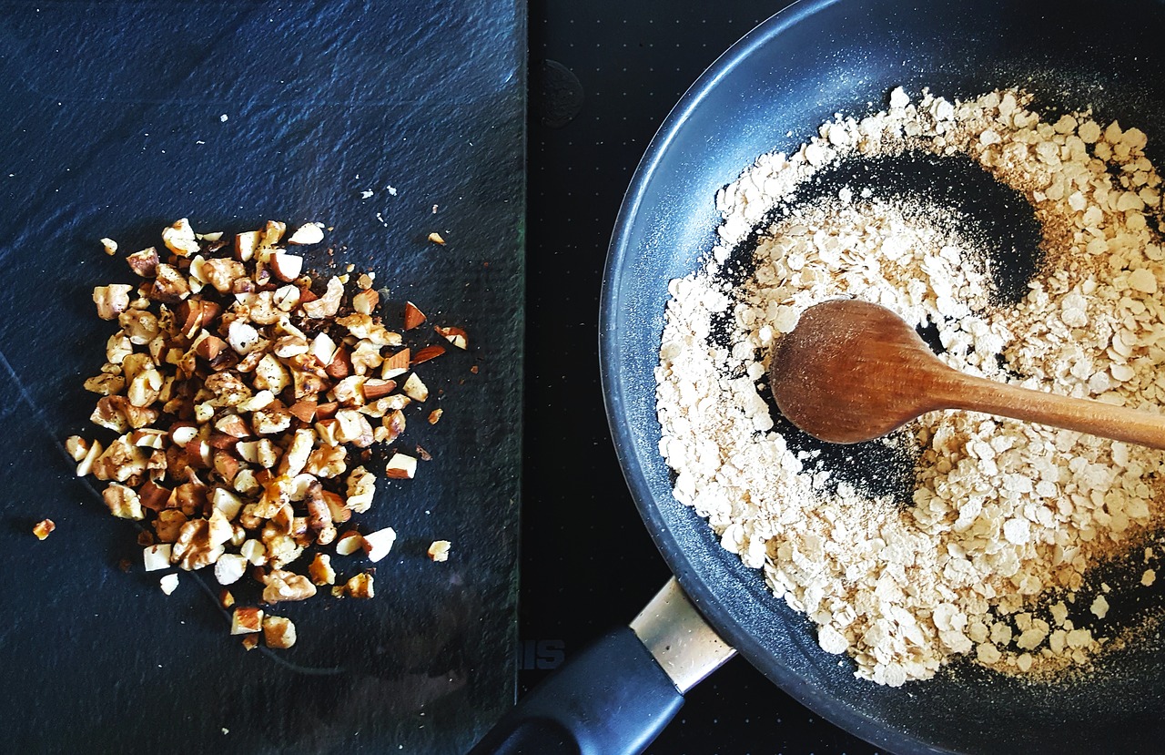 stove  pan  oatmeal free photo