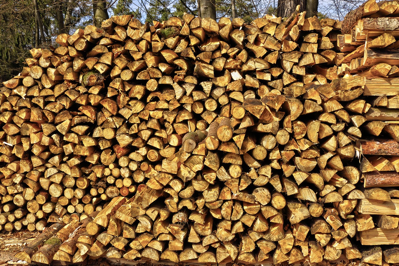 strains firewood stacked free photo