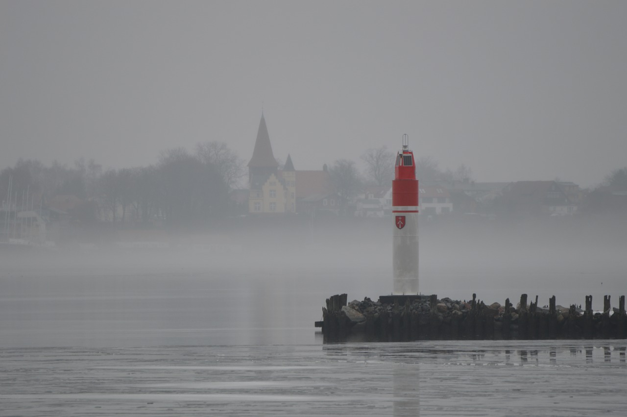 fog lighthouse stralsund free photo