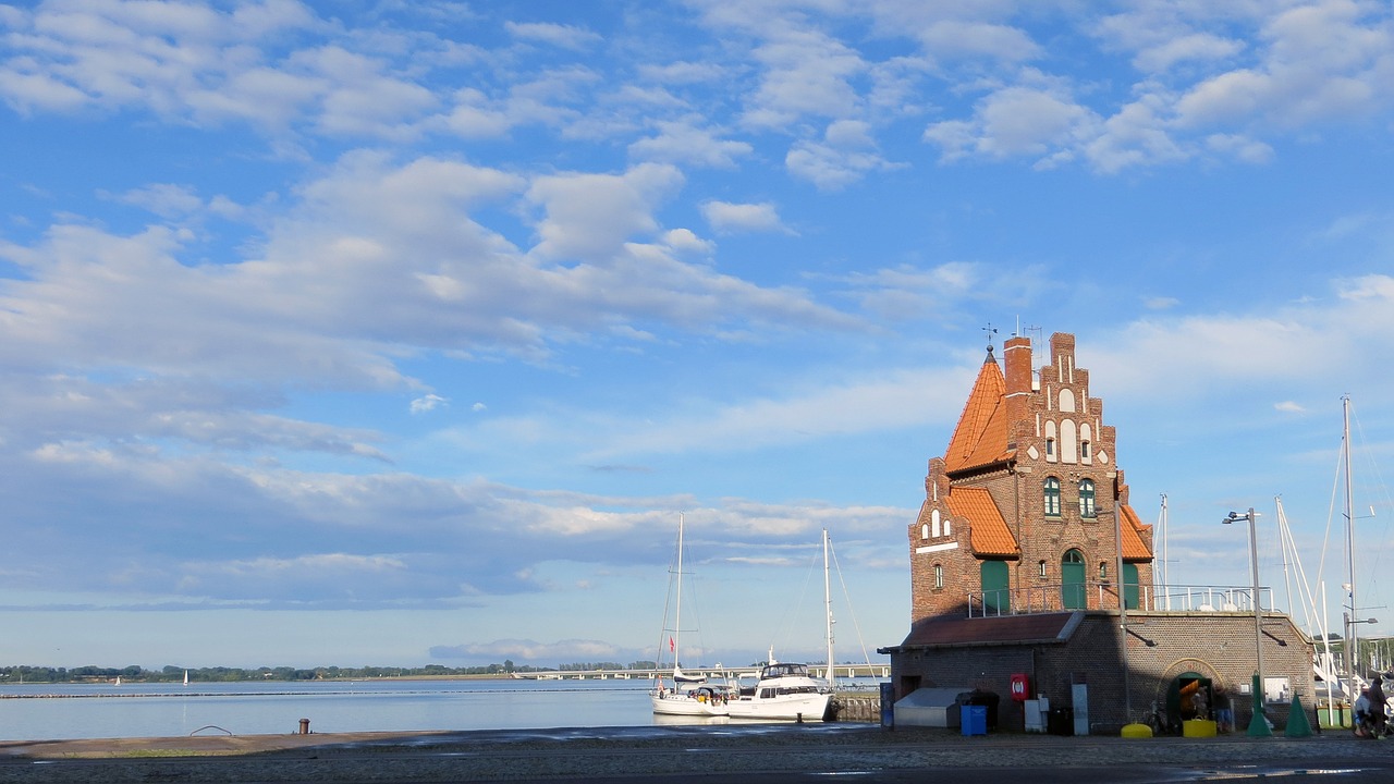 stralsund harbor office building free photo