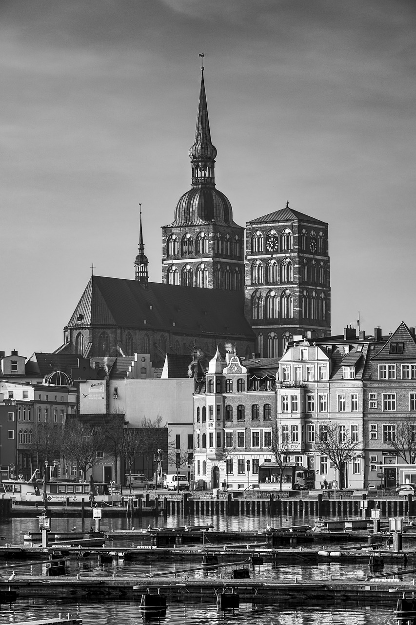 stralsund  historic center  church free photo