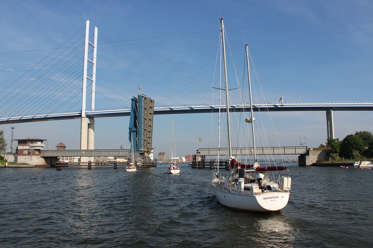 stralsund sailing boat bridge free photo