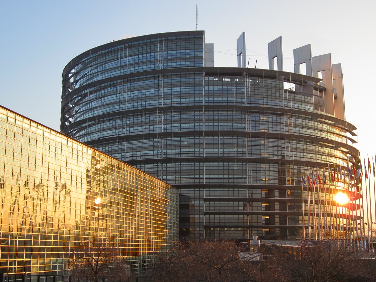 strasbourg  european parliament  architecture free photo