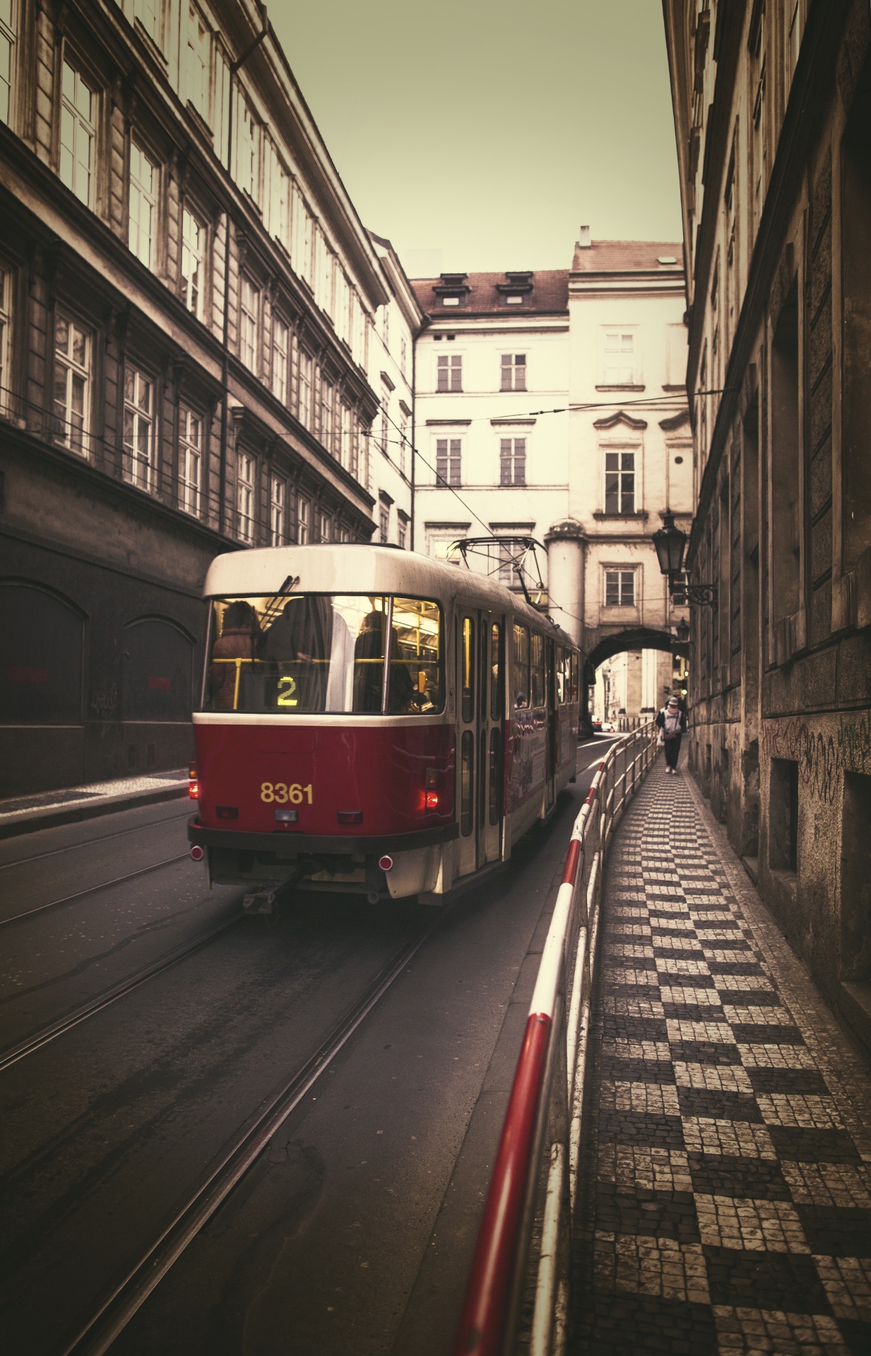prague street tram free photo