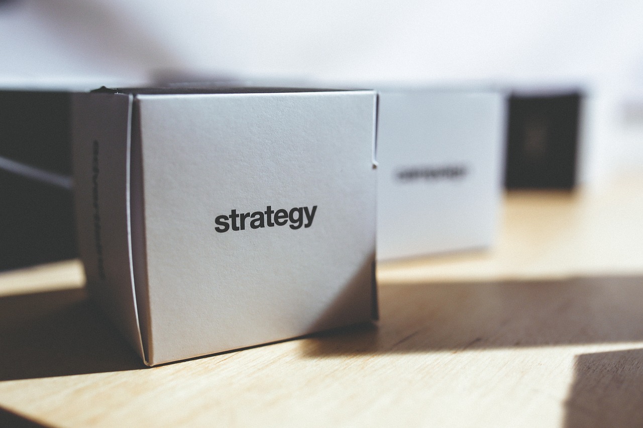 strategy box typo free photo