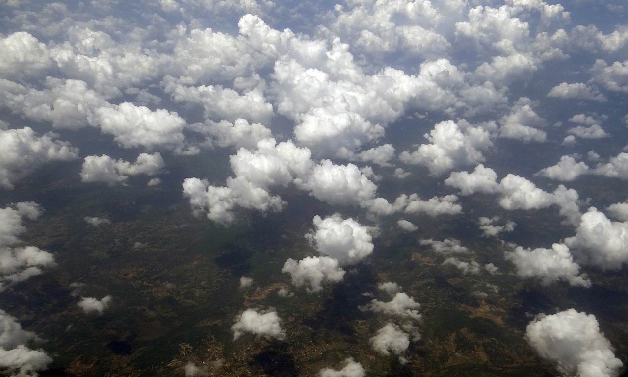 stratocumulus clouds aerial view free photo