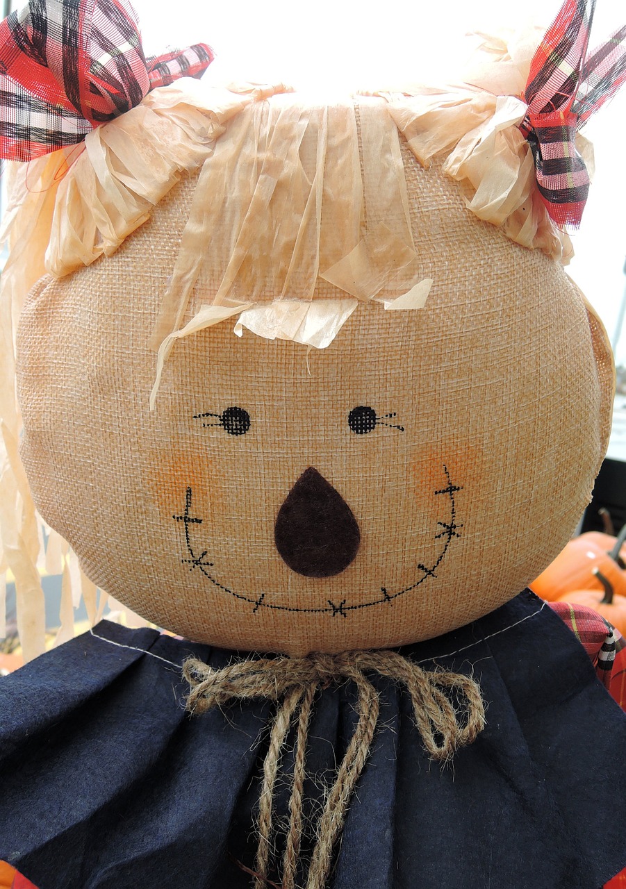 straw doll harvest halloween free photo