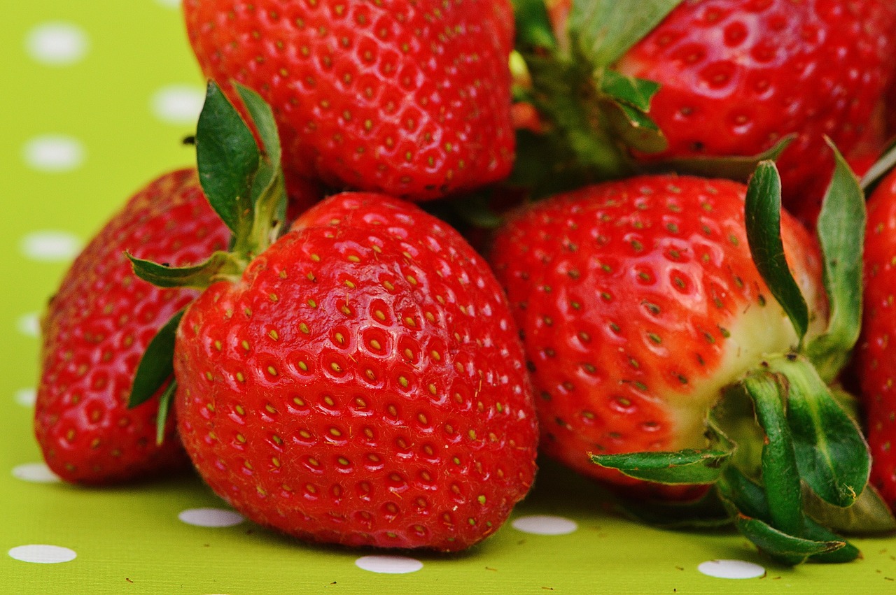 strawberries fruit close free photo