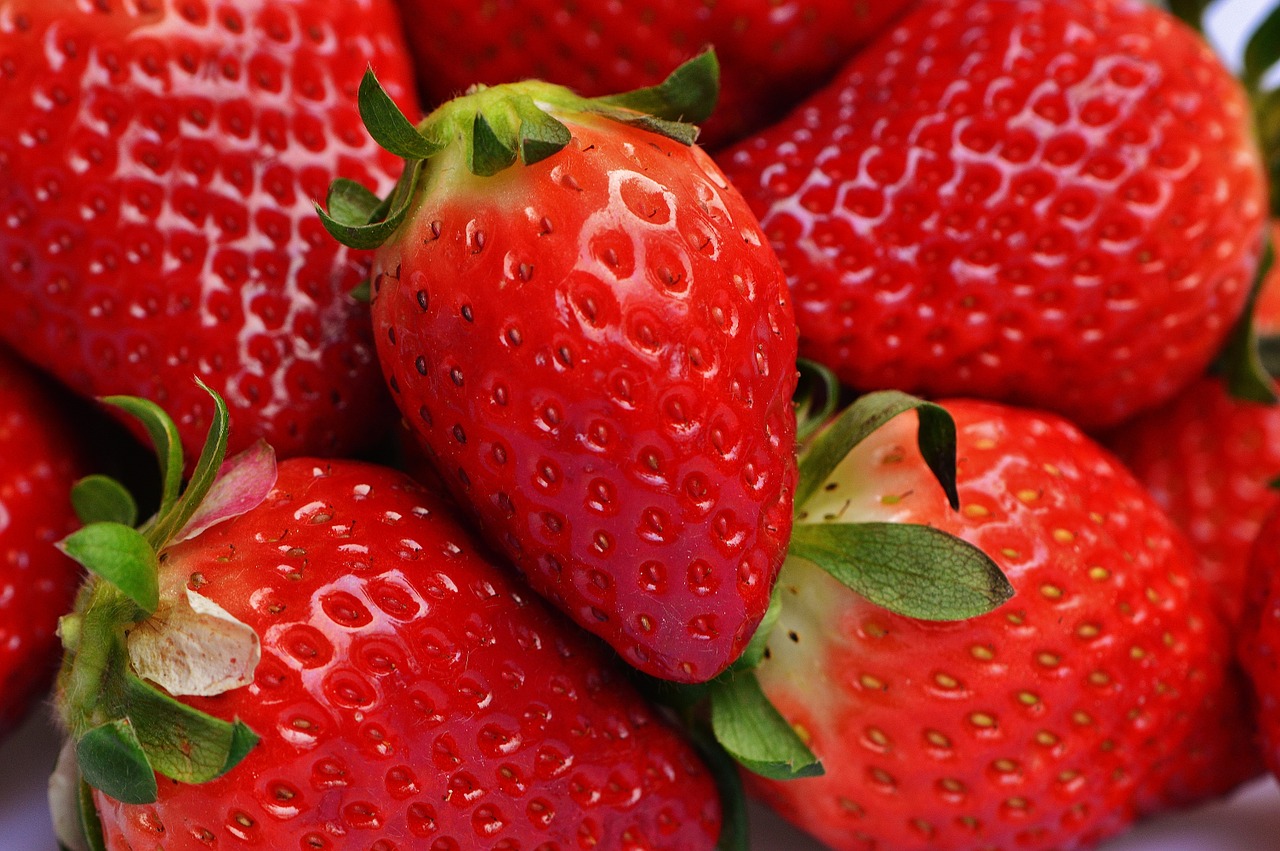 strawberries fruit close free photo