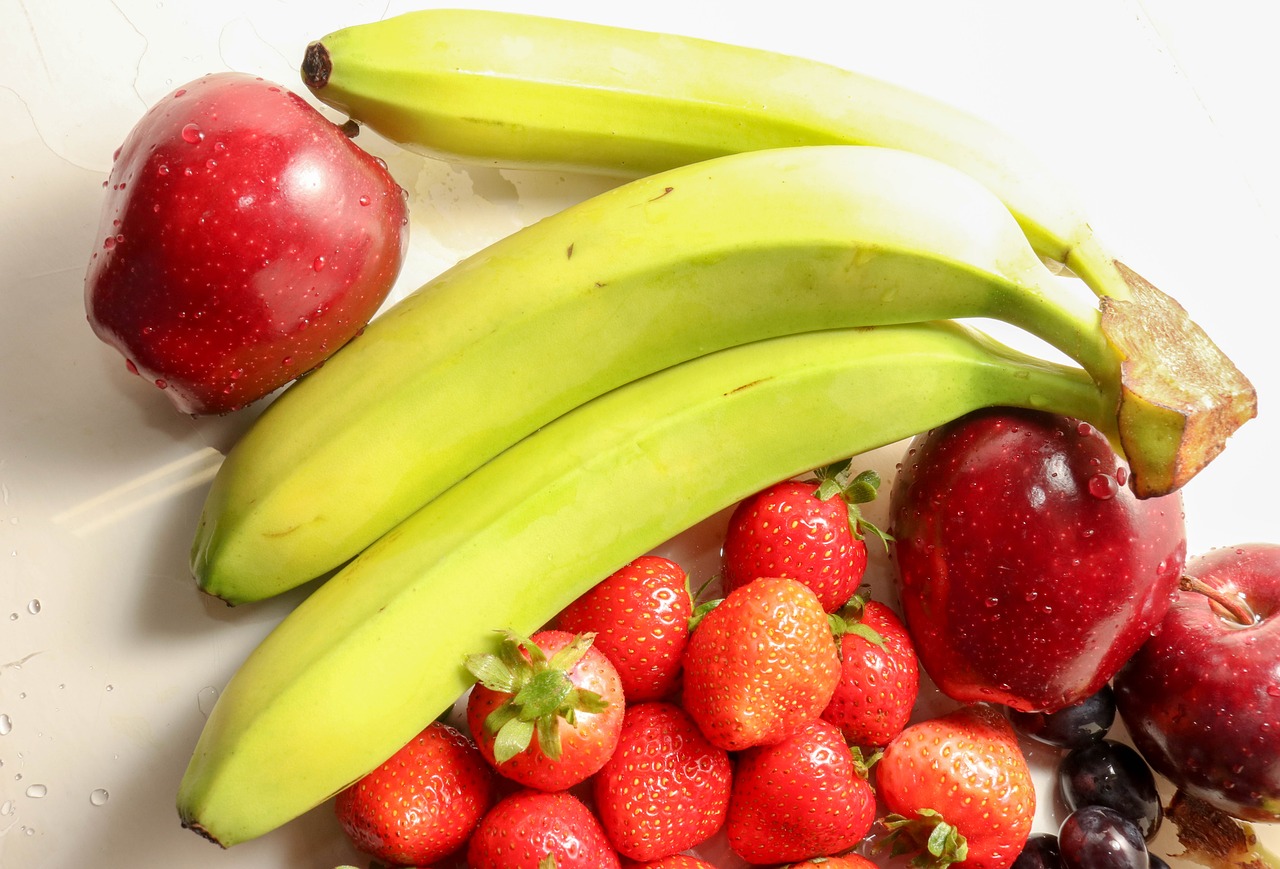 strawberries  grapes  pineapple free photo