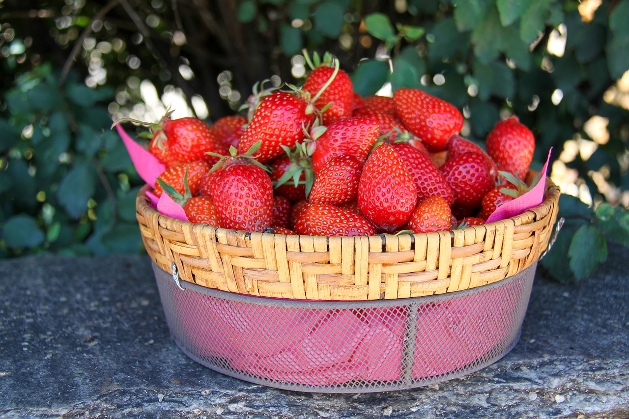 strawberries  fruit  spring free photo