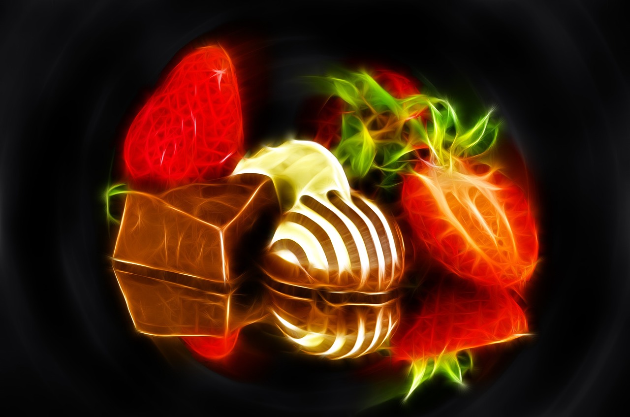 strawberry chocolate design free photo