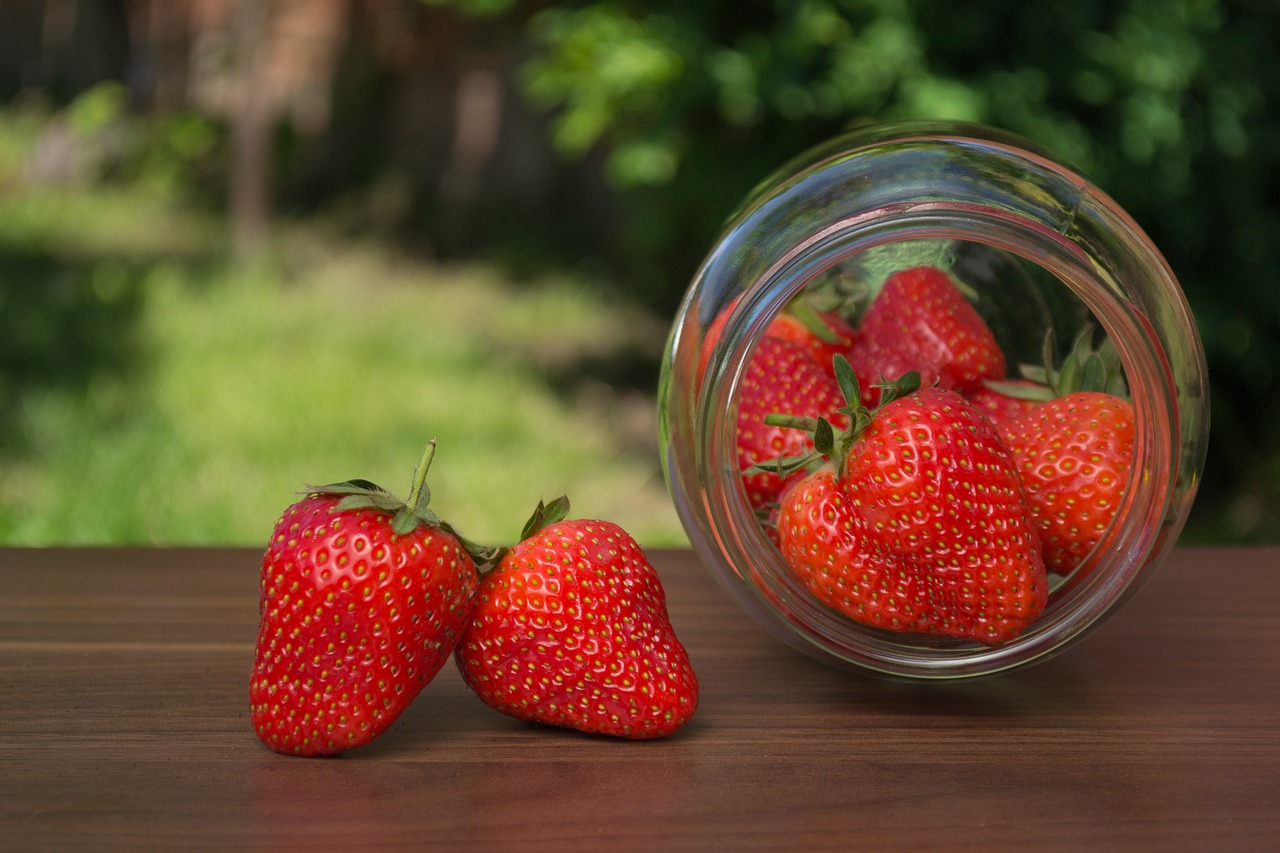 strawberry strawberries jar free photo