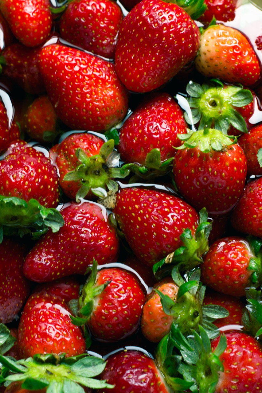 strawberry water fruit free photo