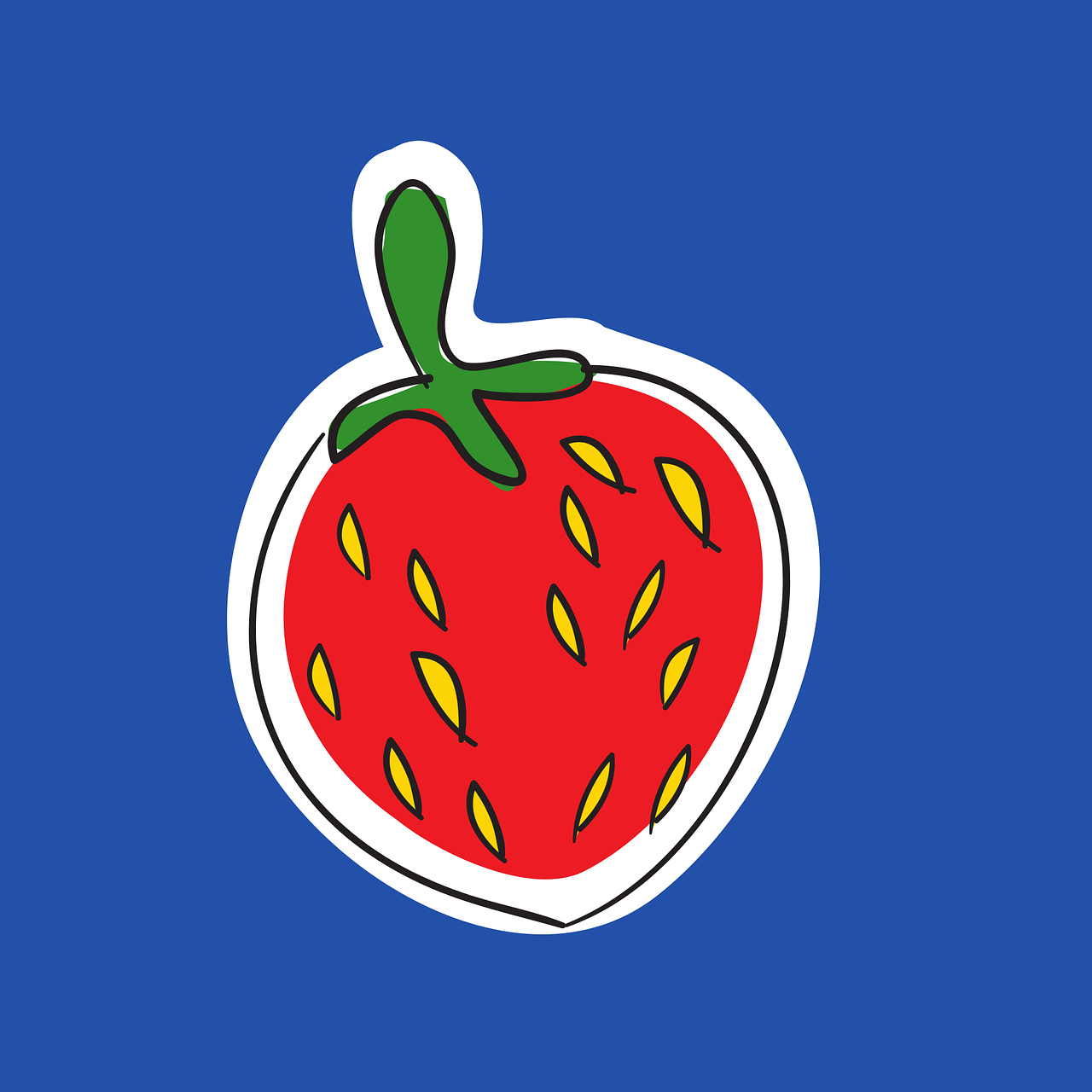 strawberry blue red free photo