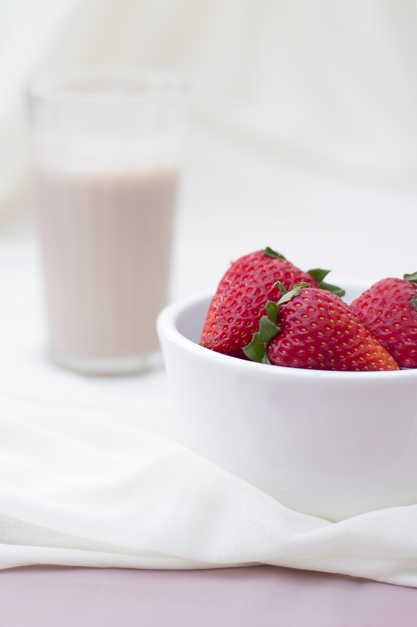 strawberry smoothie drink free photo