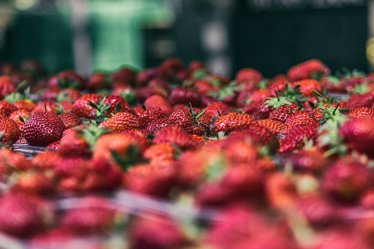 strawberry food crops free photo