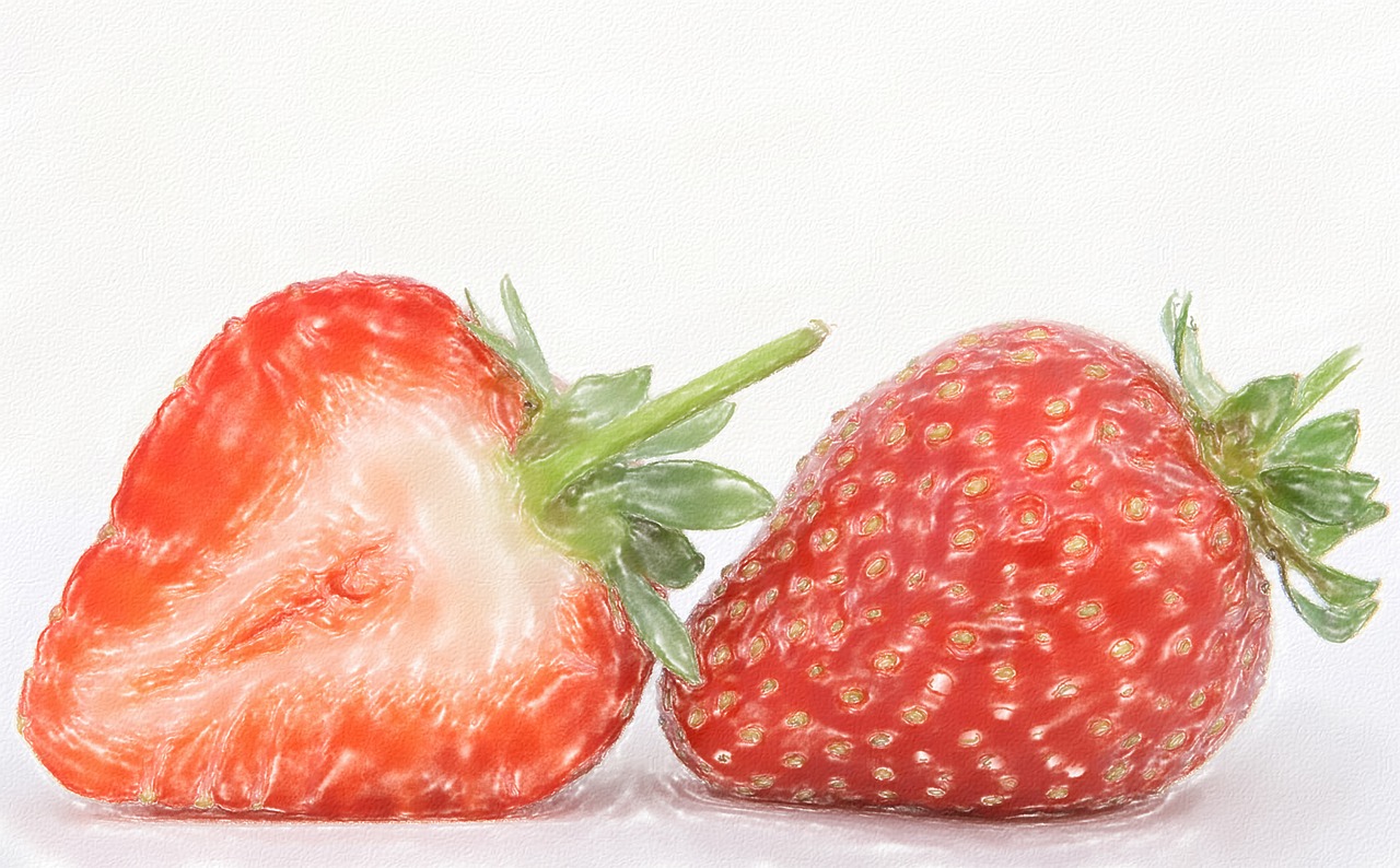 strawberry watercolour background free photo