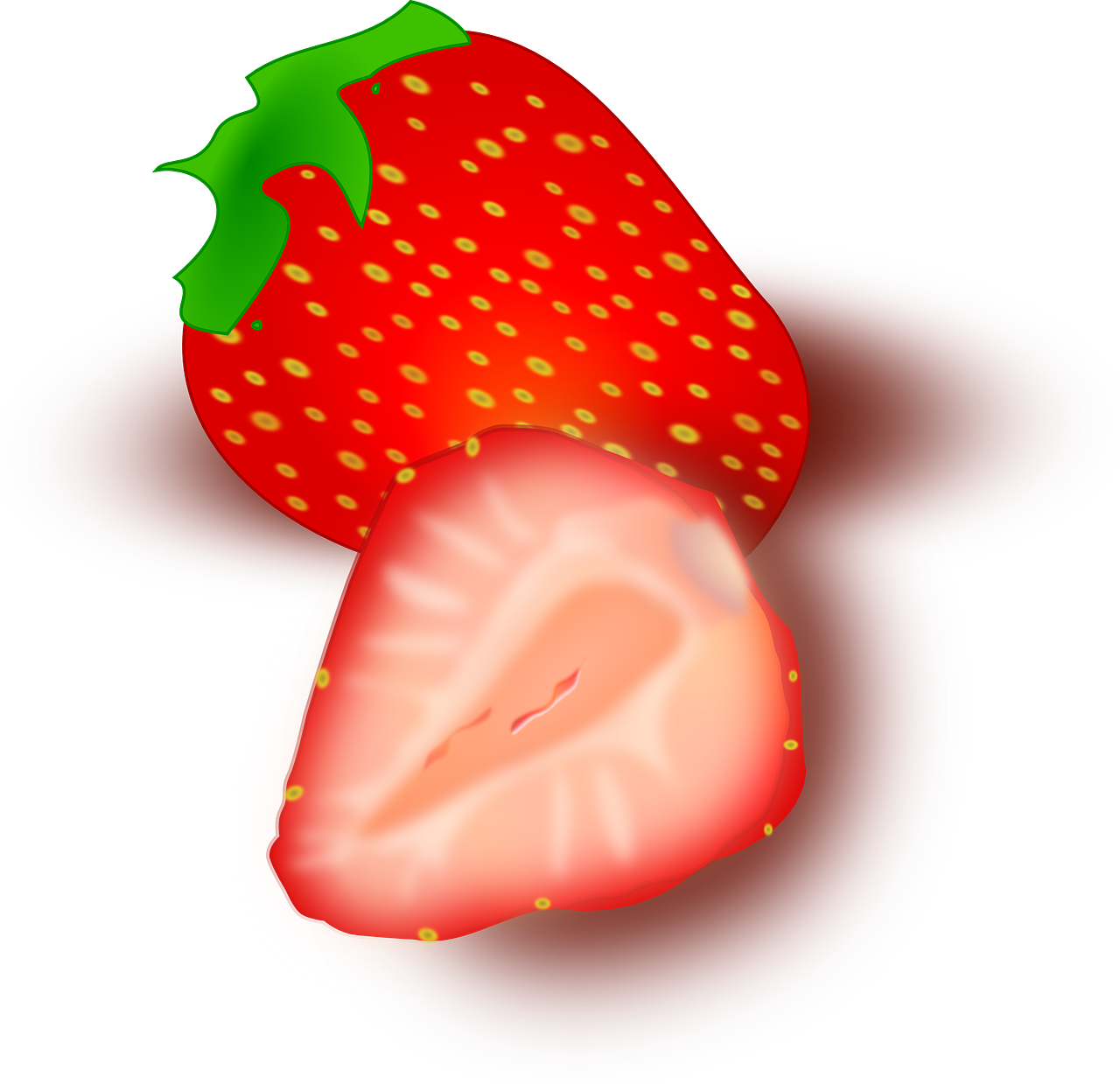 strawberry fruit cut free photo