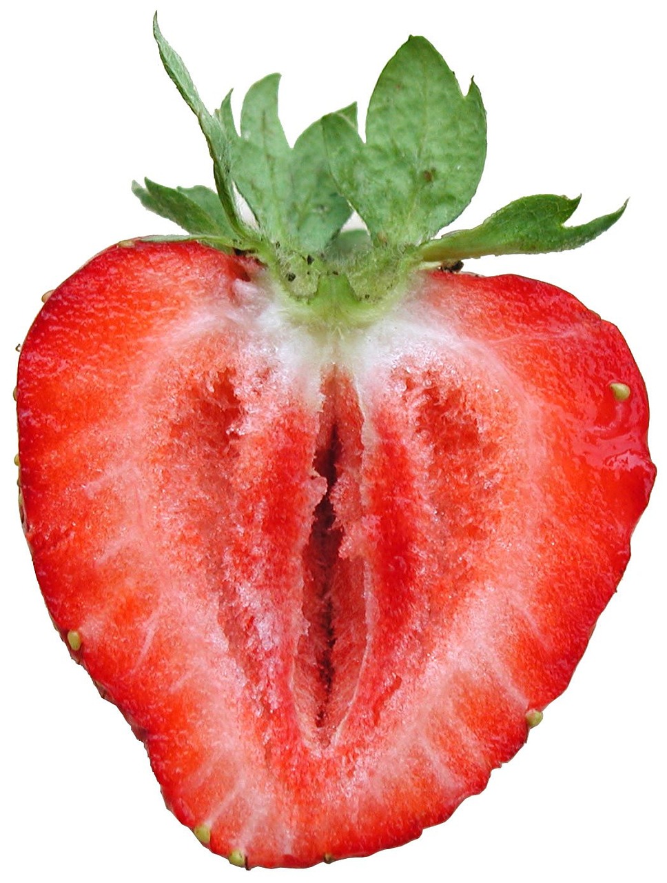 strawberry pulp sliced free photo
