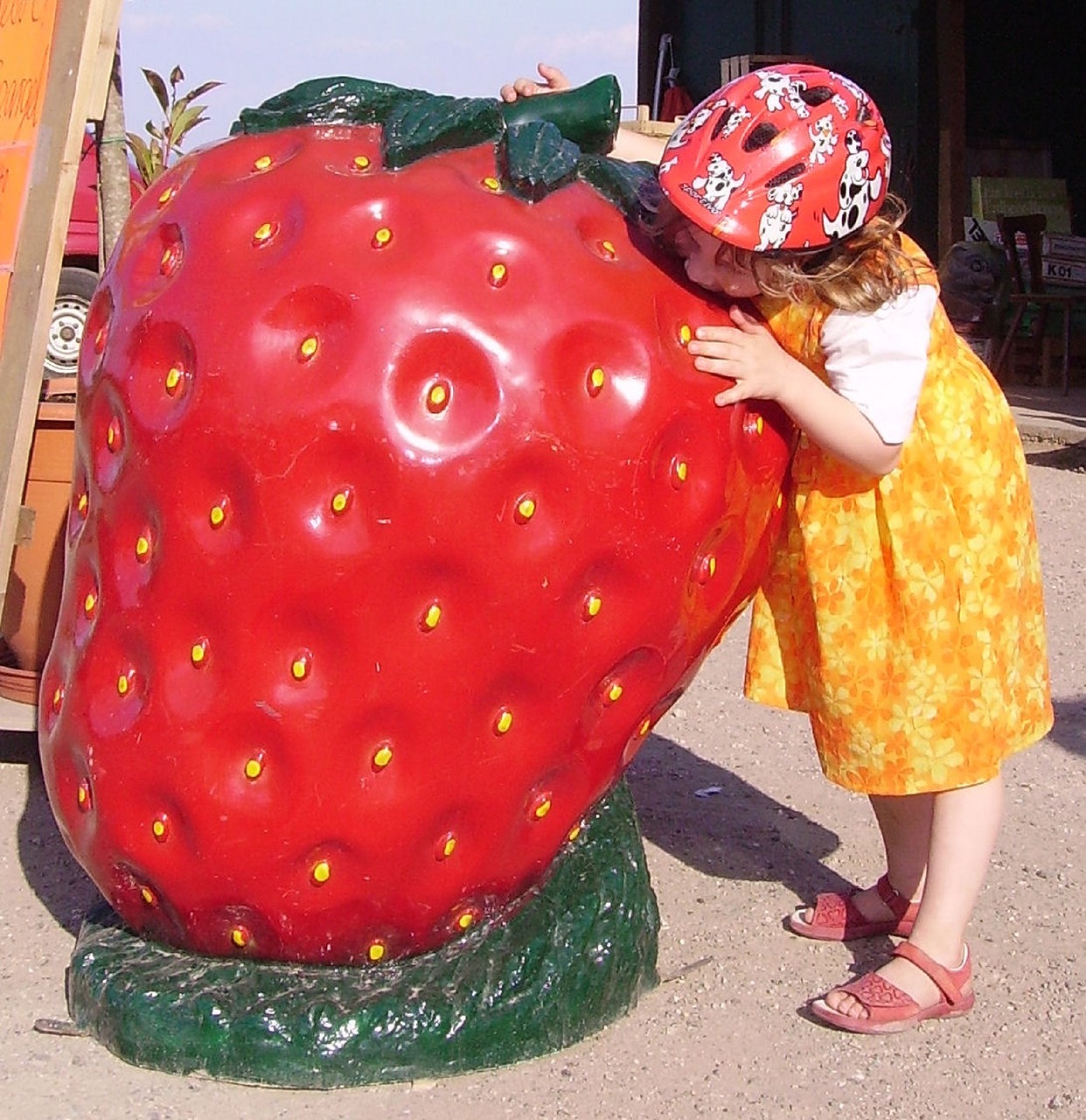 strawberry fountain drinking free photo