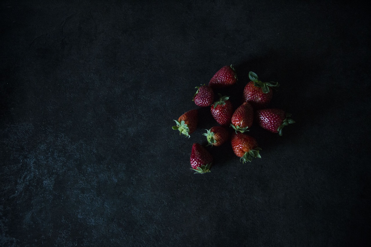 strawberry black red free photo