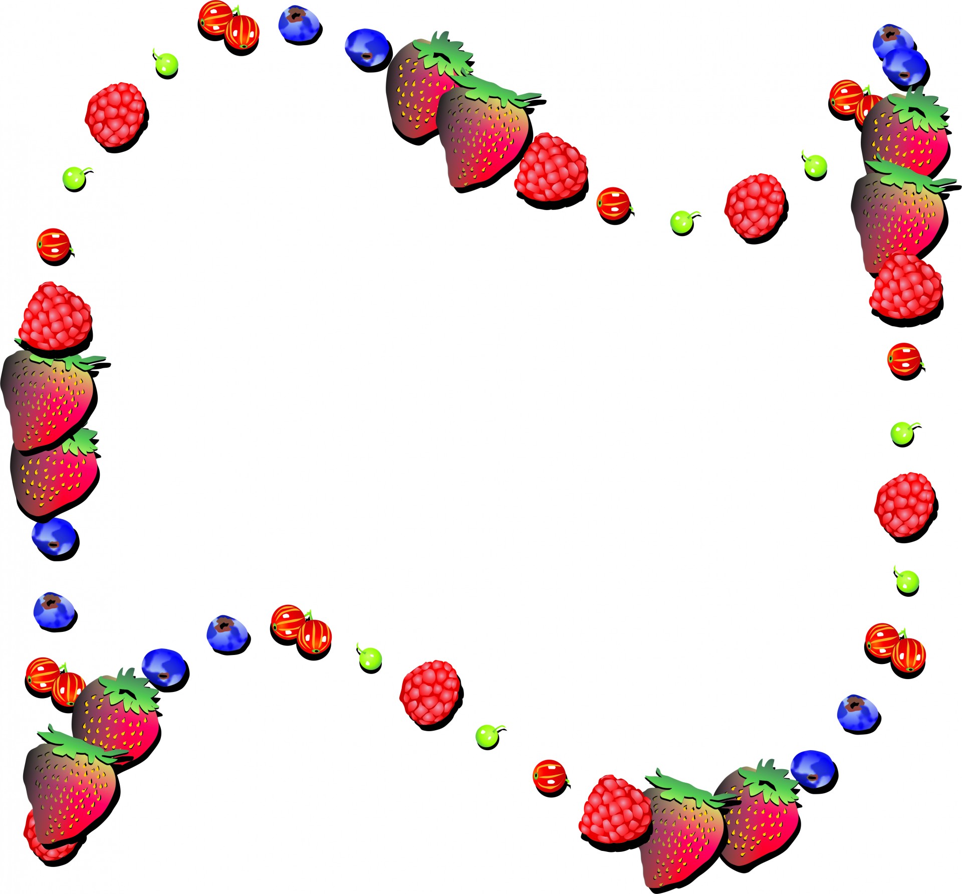 strawberry shape banner free photo