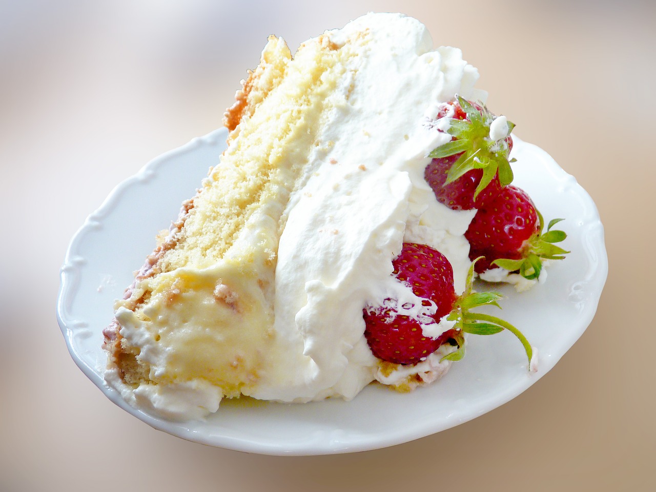 strawberry cake  midsummer  swedish summer free photo