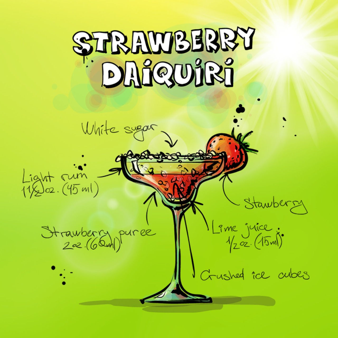 strawberry daiquiri cocktail drink free photo