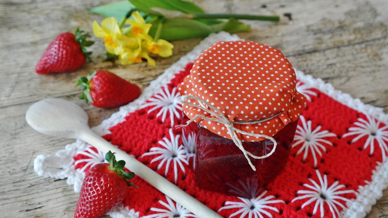 strawberry jam strawberries fruit free photo