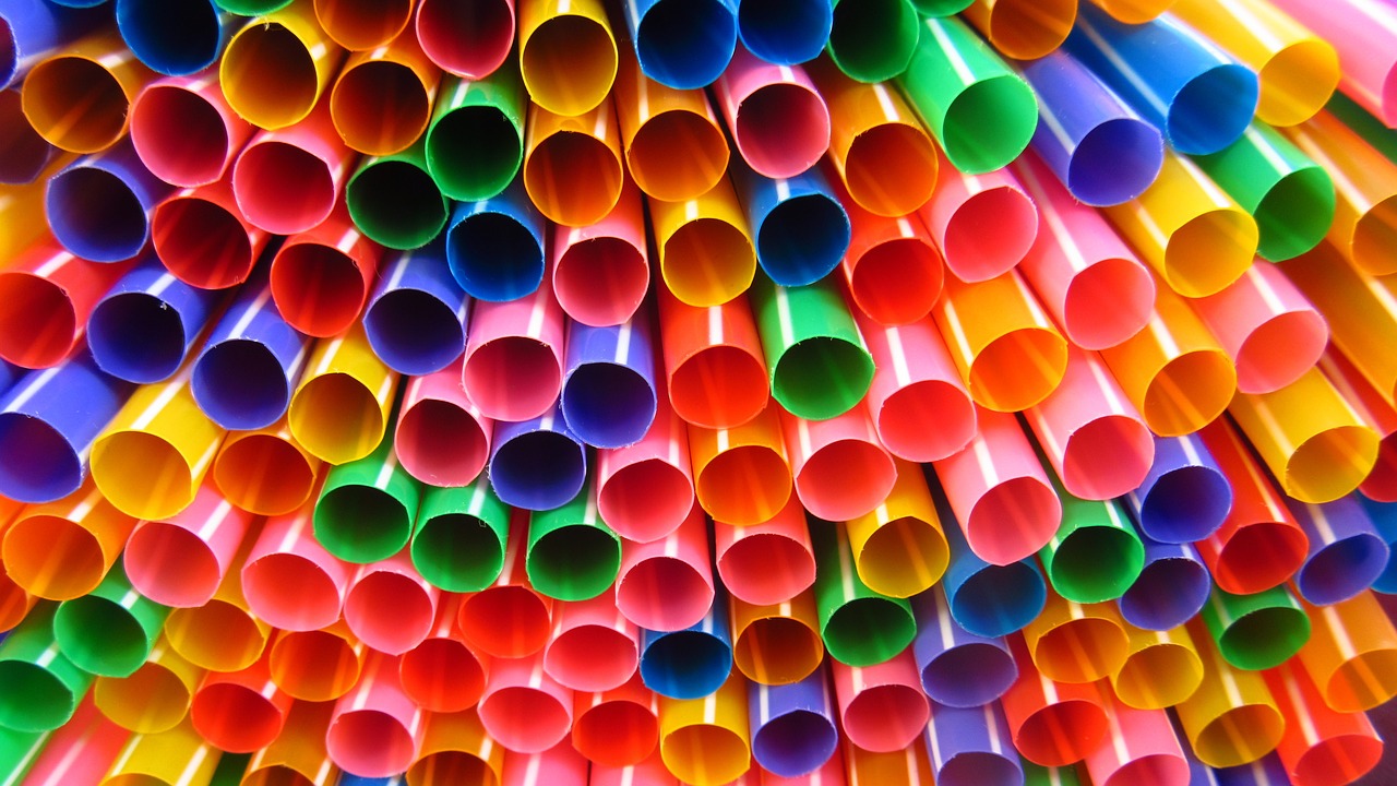straws colorful many free photo