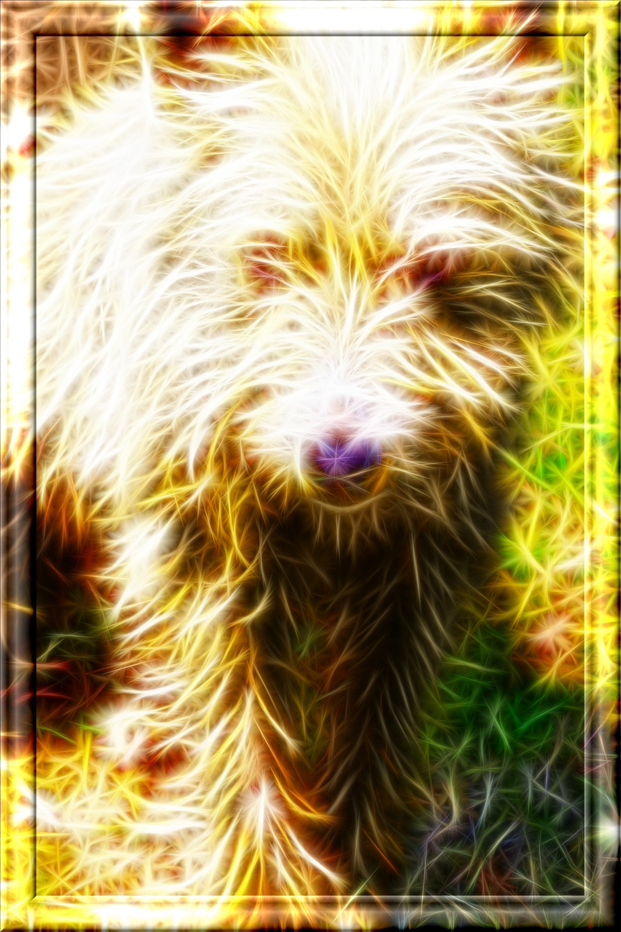 fractal stray dog free photo