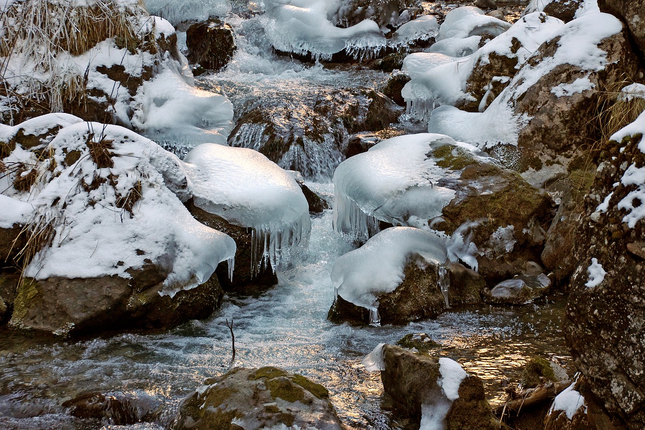 stream winter marmolada free photo