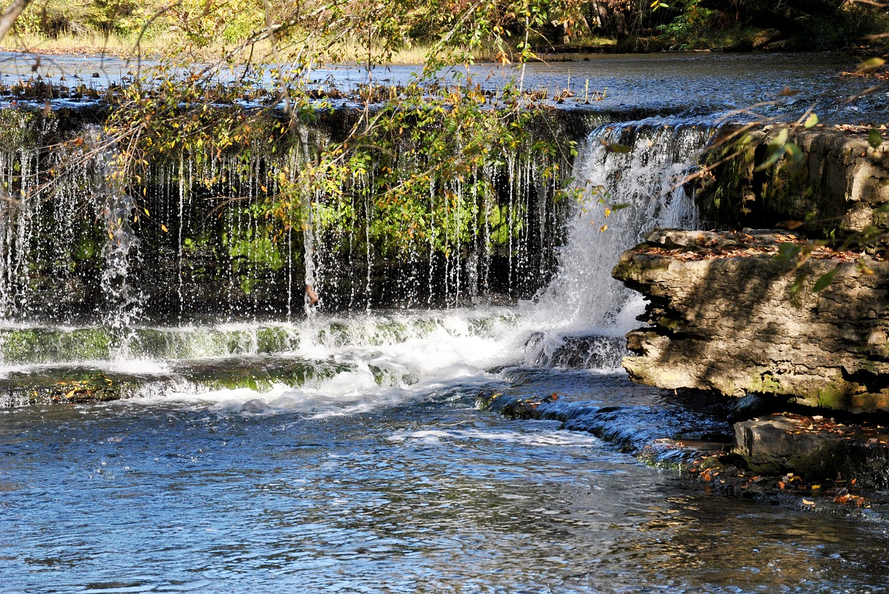 stream waterfall park free photo