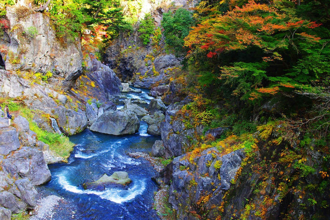 stream gorge japan free photo