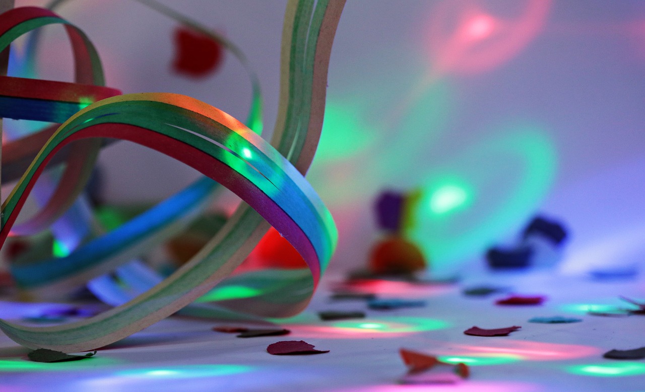 streamer confetti light free photo