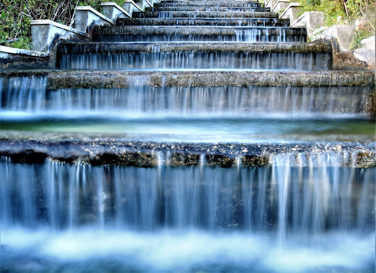 streaming  waterfall  water free photo