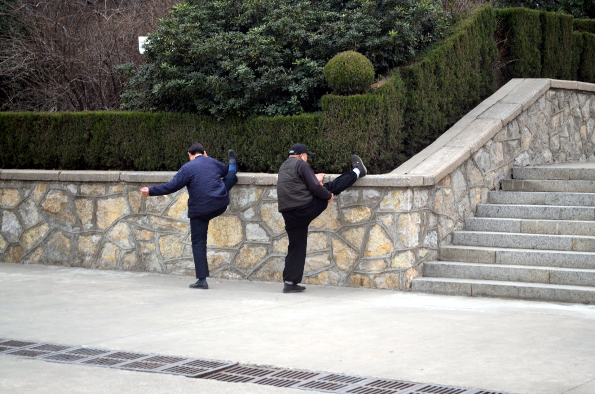 stretch stretching men free photo